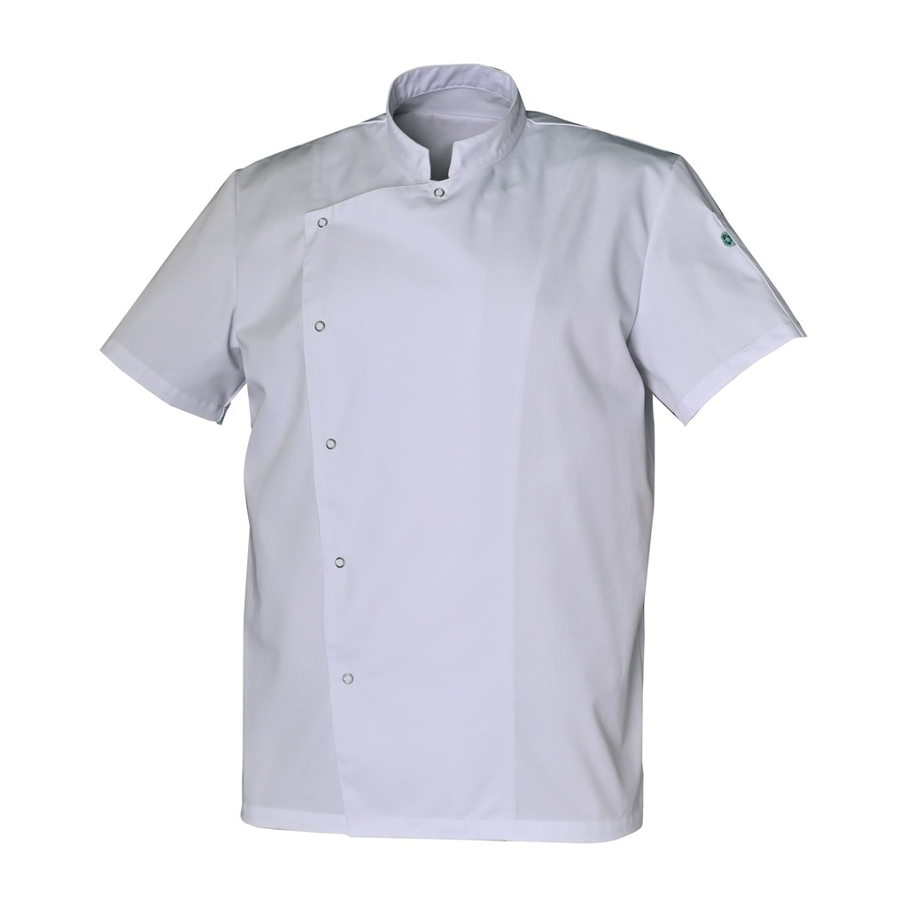 Veste de cuisine mixte manches courtes à pressions Gabin coton – SNV GABINMC2