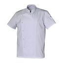 Veste de cuisine mixte manches courtes à pressions Gabin coton – SNV GABINMC2