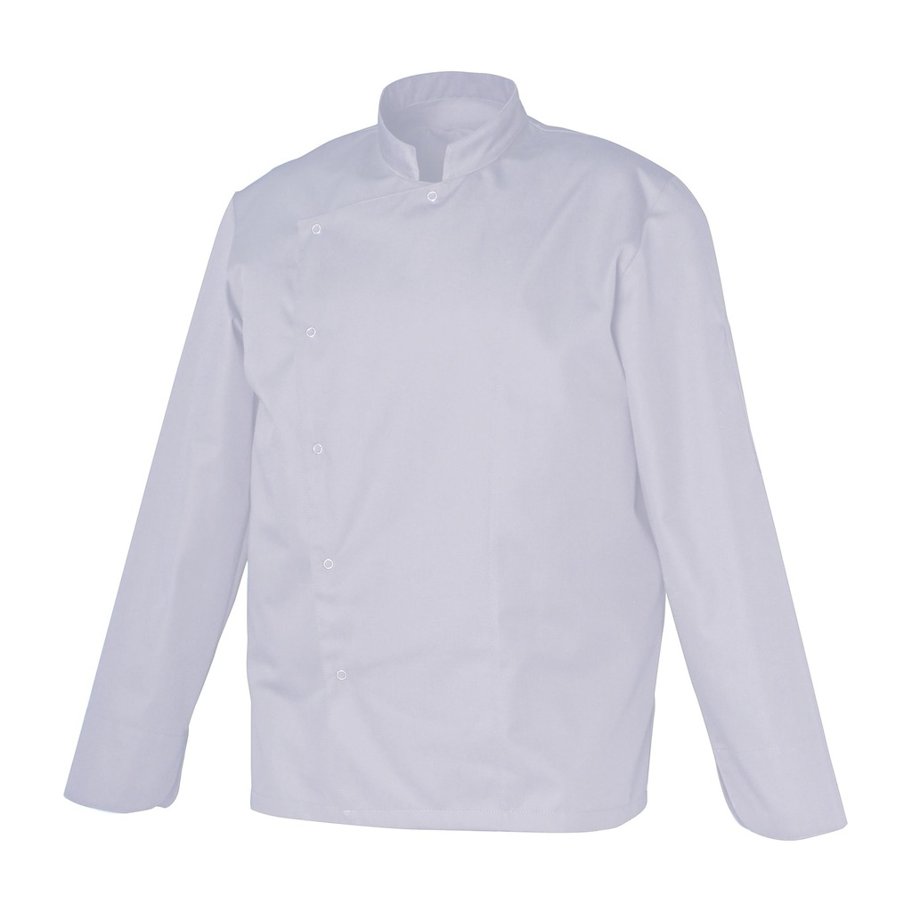Veste de cuisine homme manches longues à pressions Gabin coton – SNV GABINML2