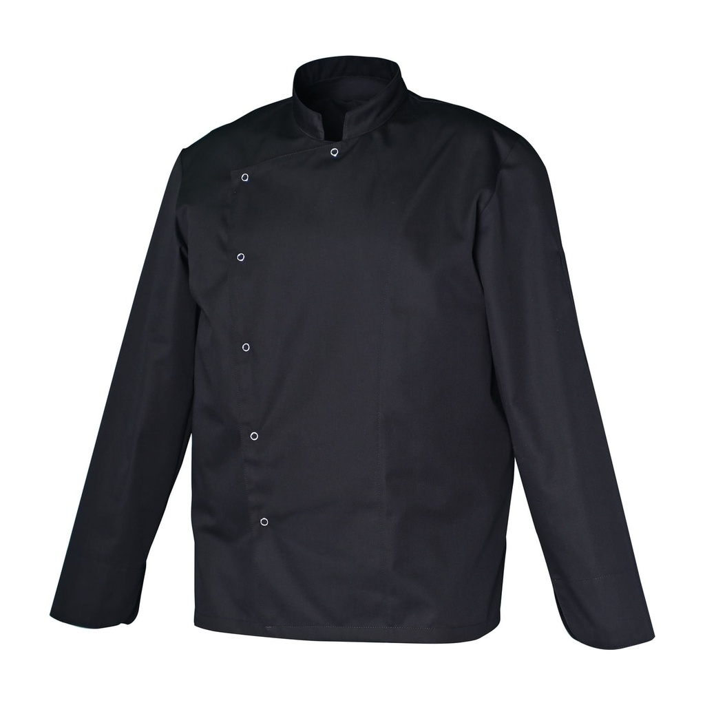 Veste de cuisine homme manches longues à pressions Gabin polycoton – SNV GABINML