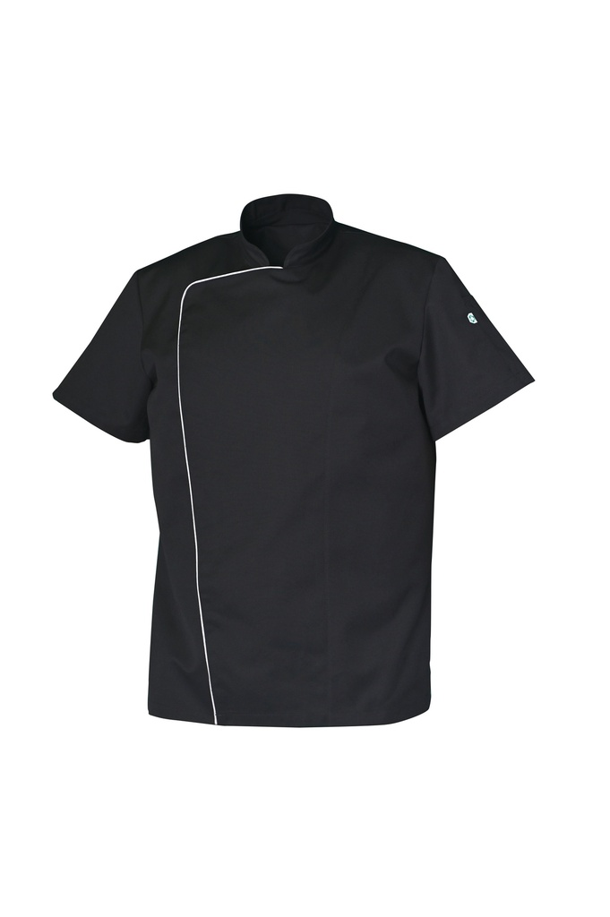 Veste de cuisine mixte manches courtes à pressions Marc polycoton – SNV MARCMC0