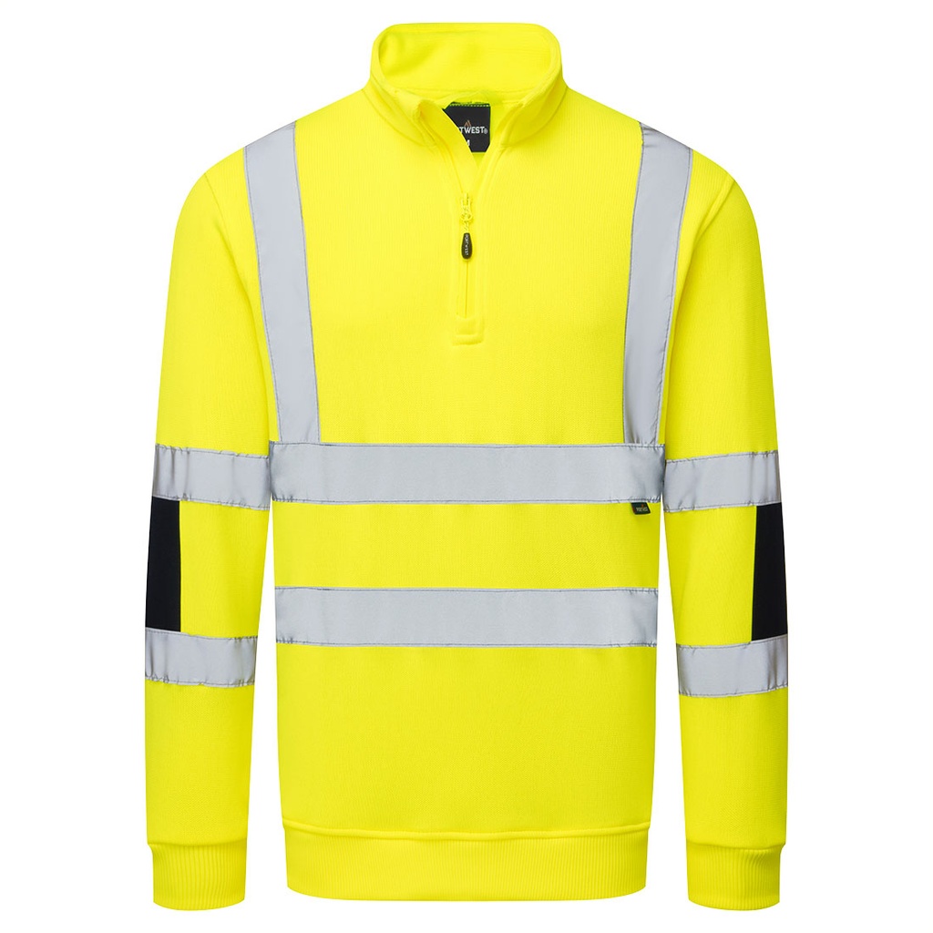 Sweat-shirt haute visibilité tricot col zippé – Portwest B314