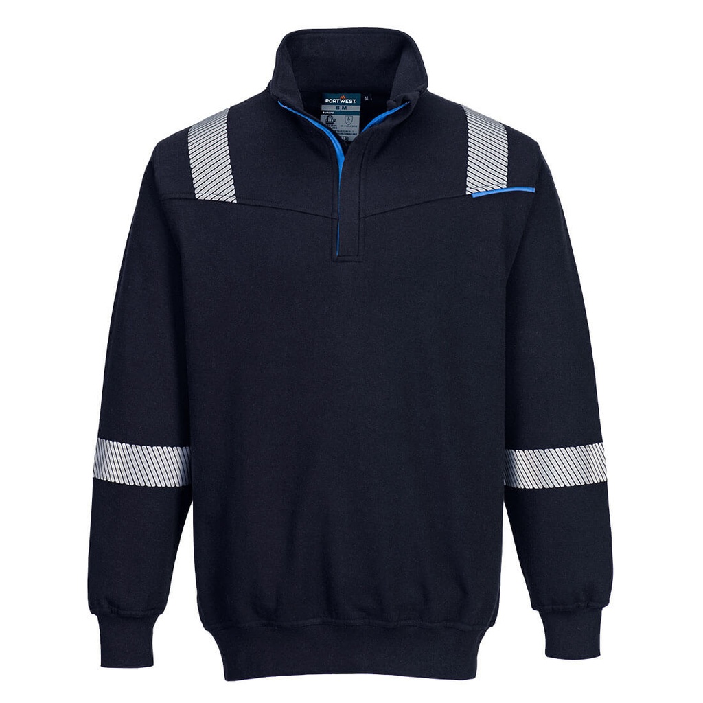 Sweat-shirt ignifugé col zippé WX3 – Portwest FR710