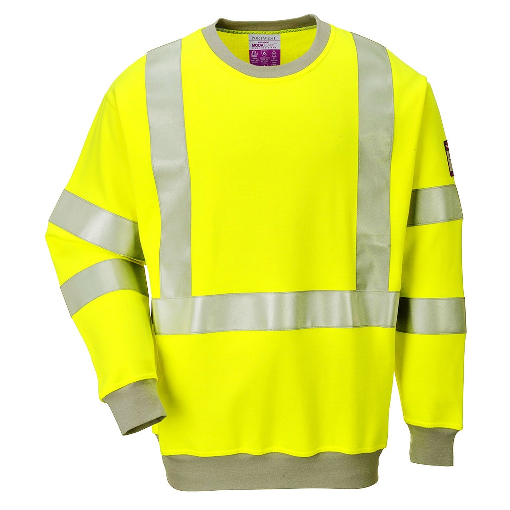 Sweat-shirt ignifugé haute visibilité jaune Modaflame – Portwest FR72