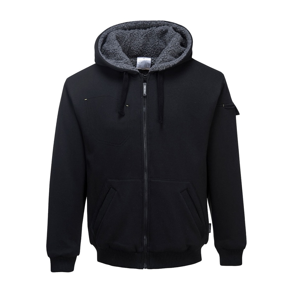 Blouson à capuche doublé sherpa Pewter – Portwest KS32