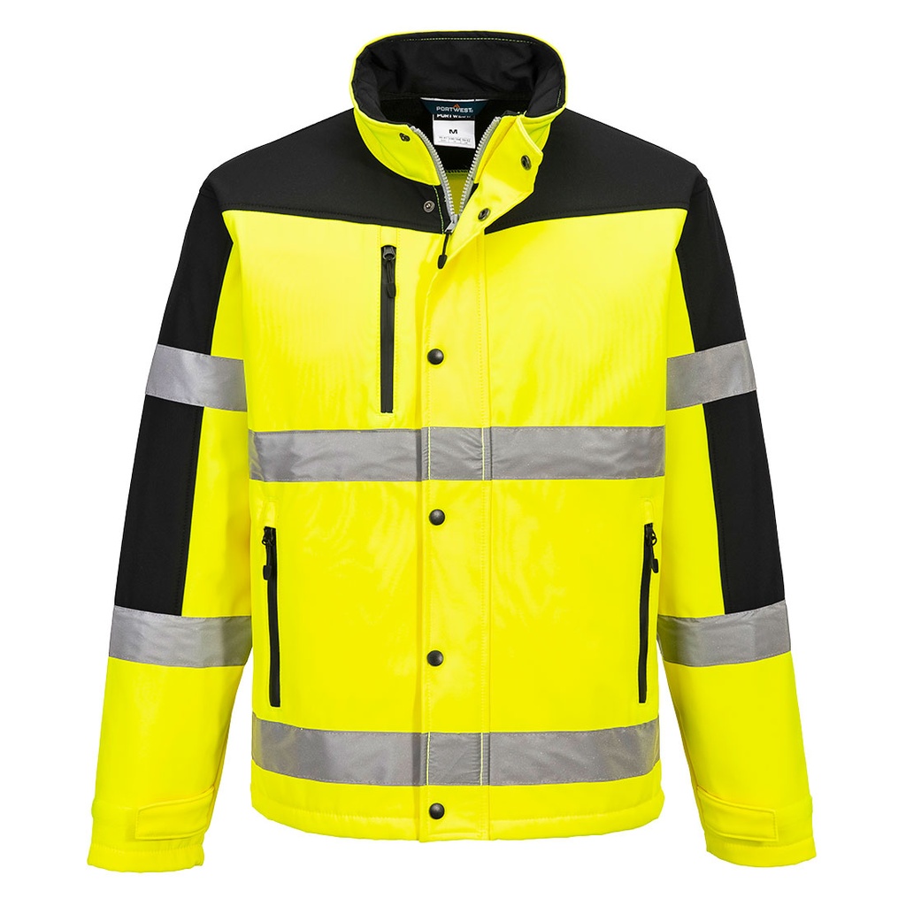 Veste softshell haute visibilité bicolore jaune – Portwest S429