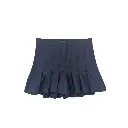 Jupe short plissée Monica bleu marine