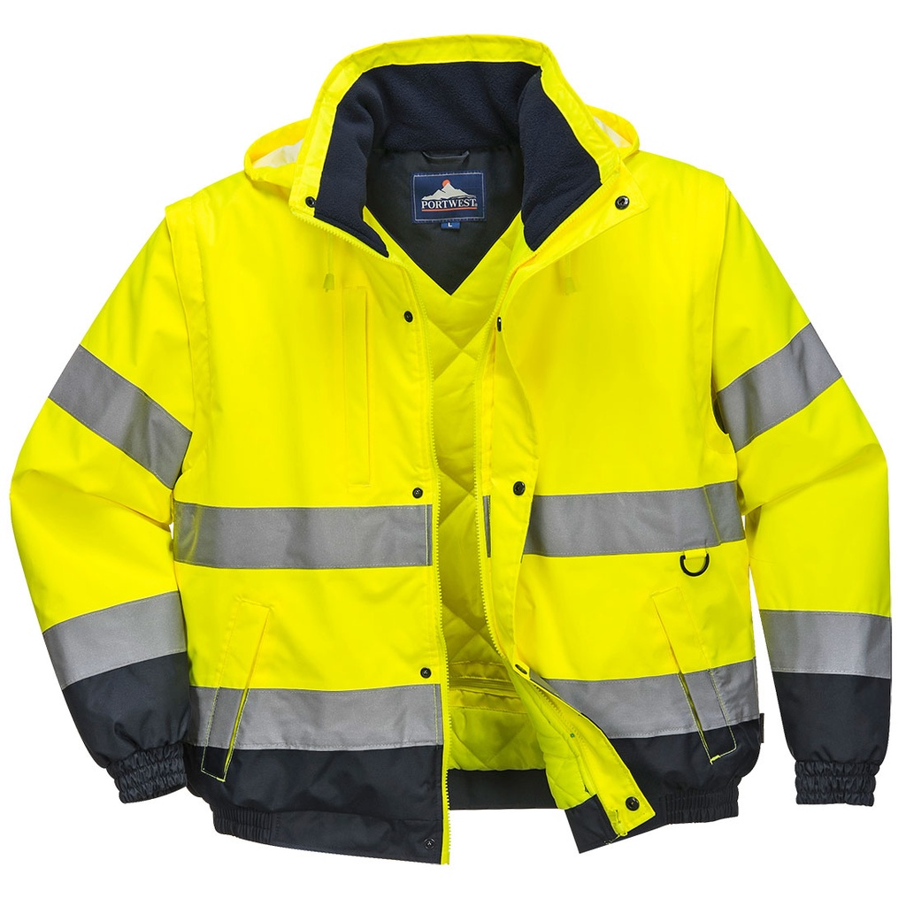 Blouson bomber 2-en-1 haute visibilité – Portwest C468