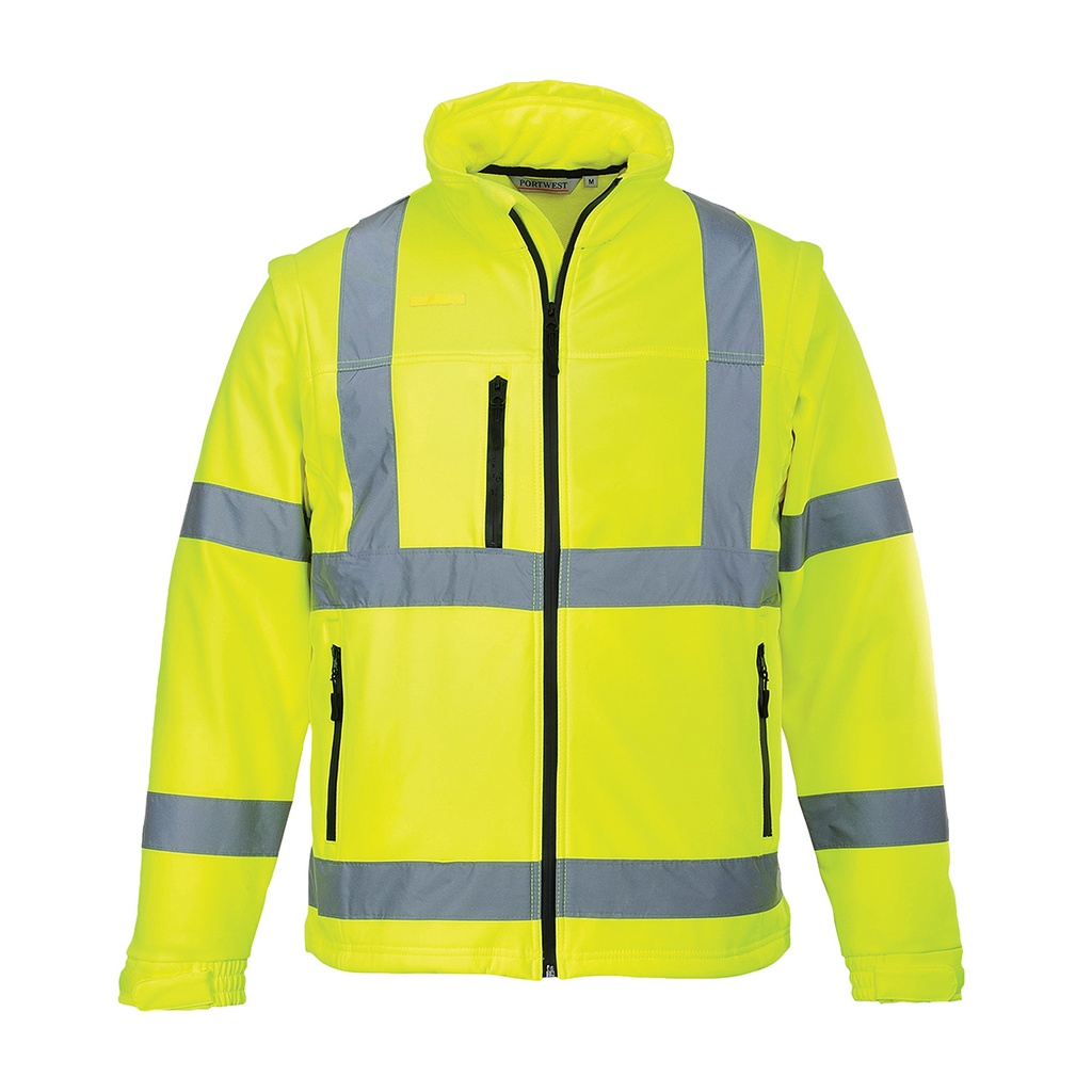 Veste softshell haute visibilité manches amovibles – Portwest S428
