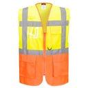 Gilet haute visibilité Executive jaune et orange Prague – Portwest S376