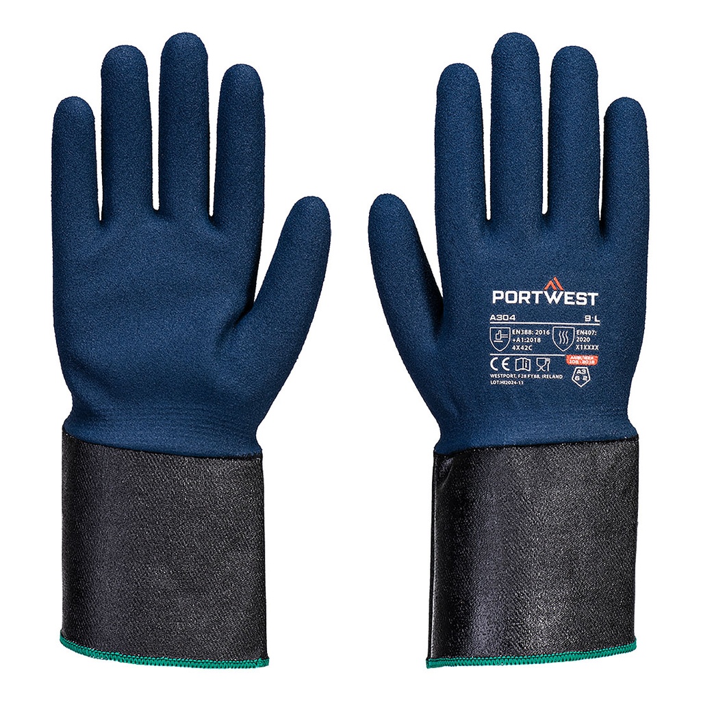 Gant Grip C13 nitrile mousse manchette longue – Portwest A304