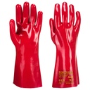 Gantelet PVC rouge 35 cm – lot de 12 paires – Portwest A435