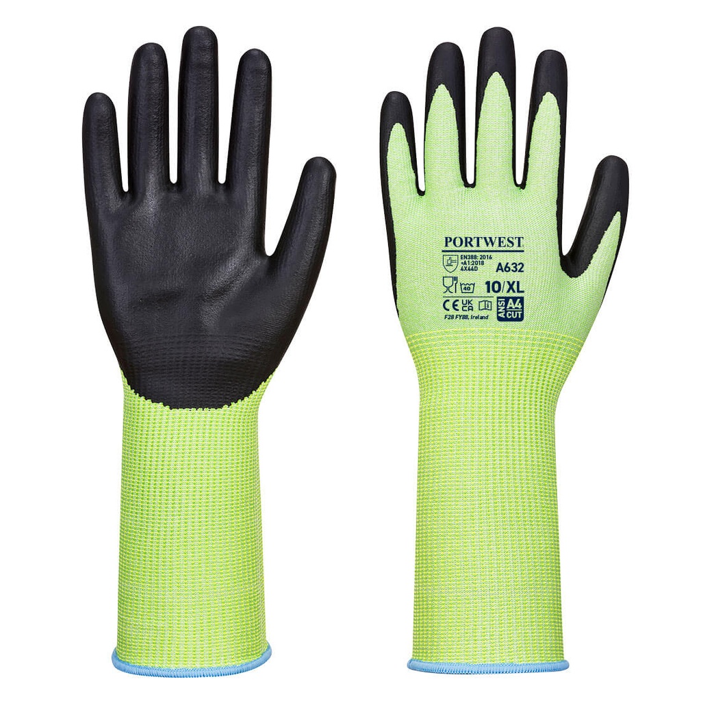 Gant anti-coupure D manchette longue nitrile – Portwest A632