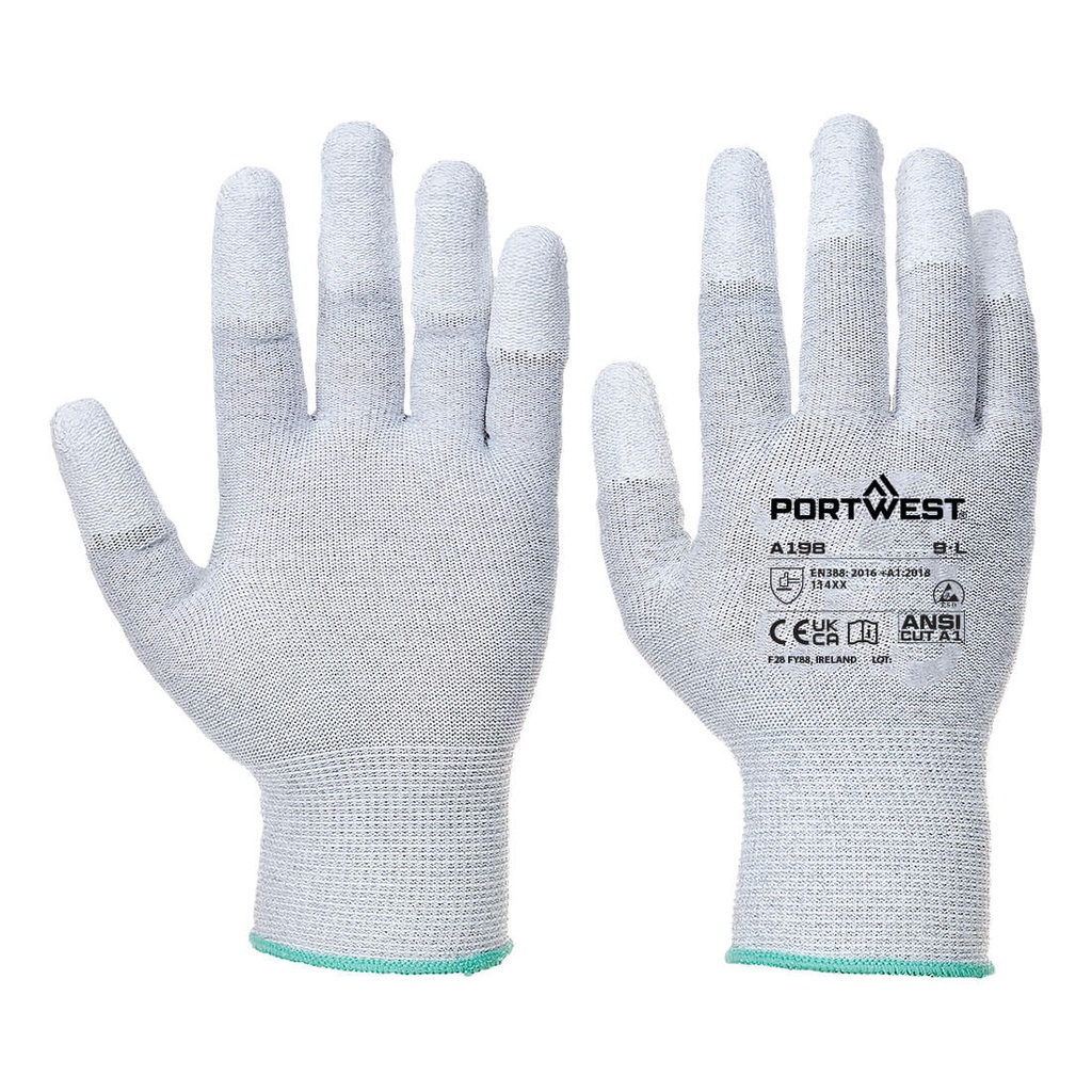 Gant ESD 13 PU bouts de doigts Essential – lot de 12 paires – Portwest AB198