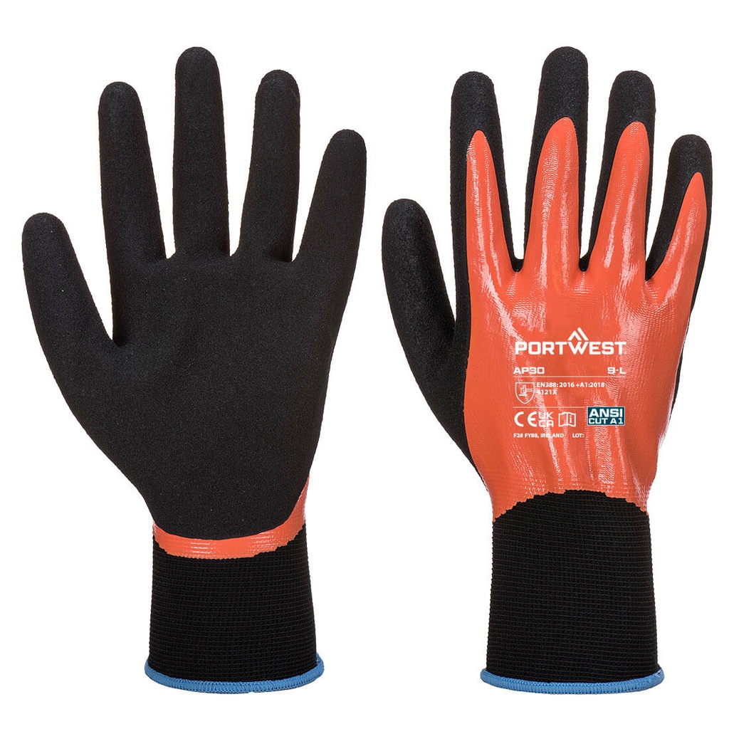 Gant Dermi Pro nitrile tout enduit – lot de 12 paires – Portwest AP30