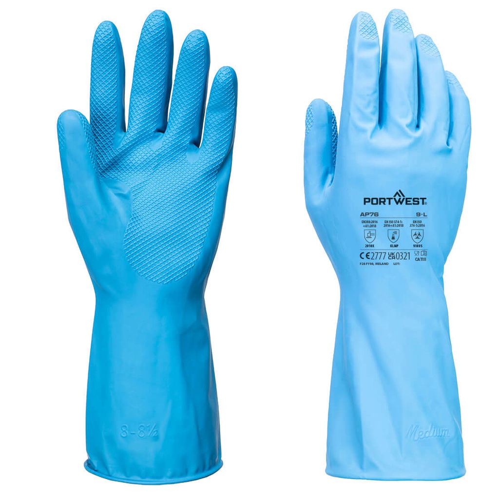 Gant chimique alimentaire latex – lot de 12 paires – Portwest AP76
