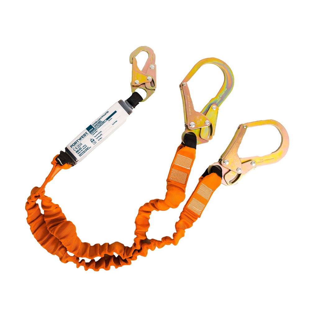 Longe double 140 kg avec absorbeur – Portwest FP75