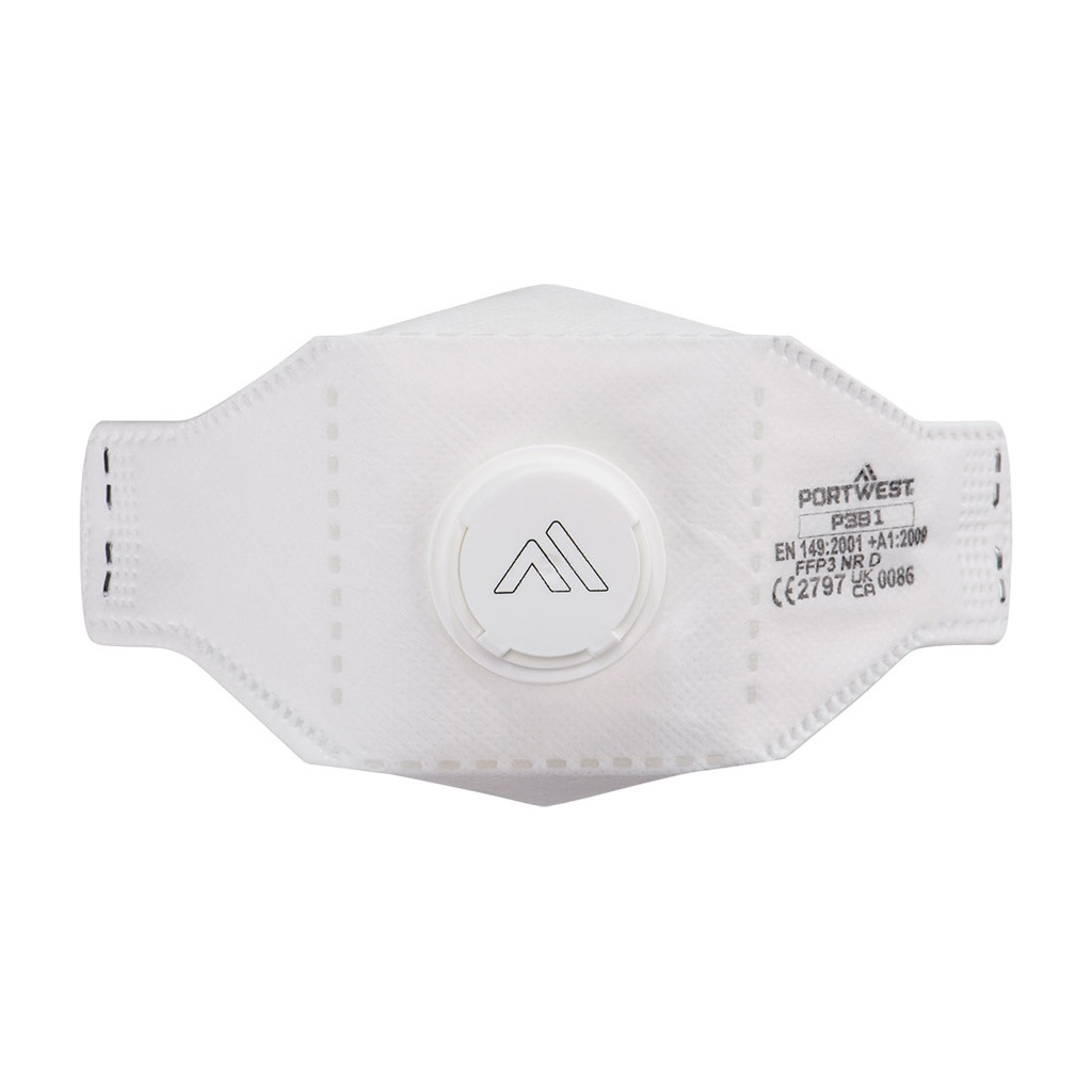 Masque Eagle FFP3 pliable à valve – boîte de 10 – Portwest P391