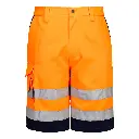 Bermuda HiVis Poly-coton Orange/Marine