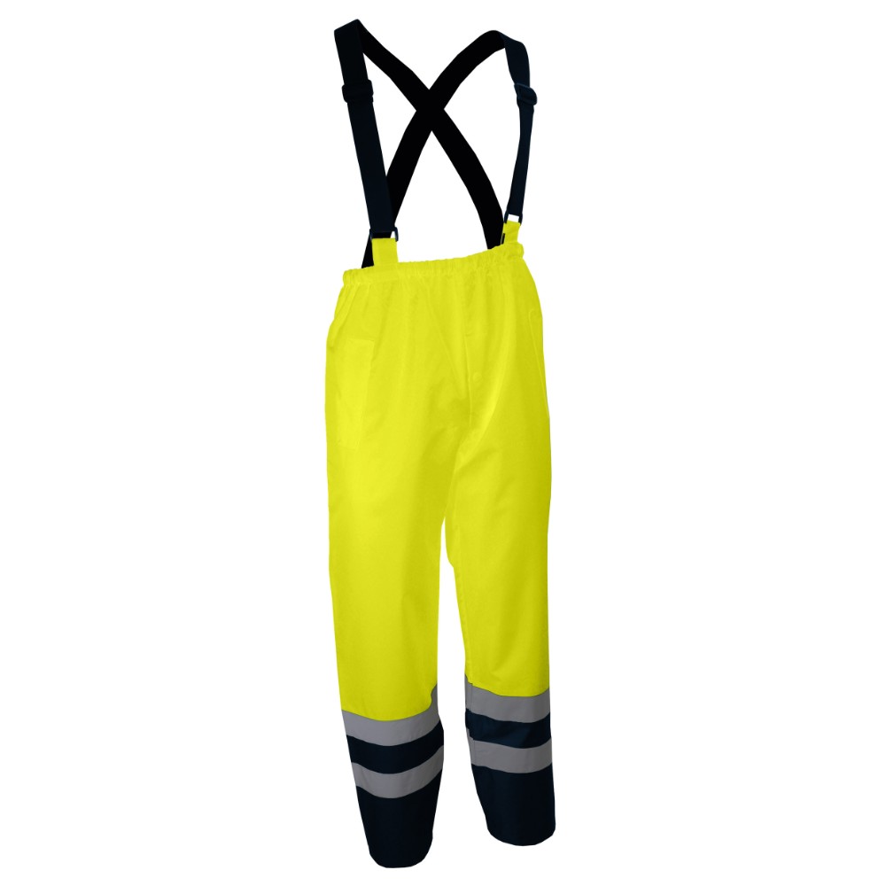 Pantalon de pluie à bretelles haute visibilité jaune – Singer PIVA