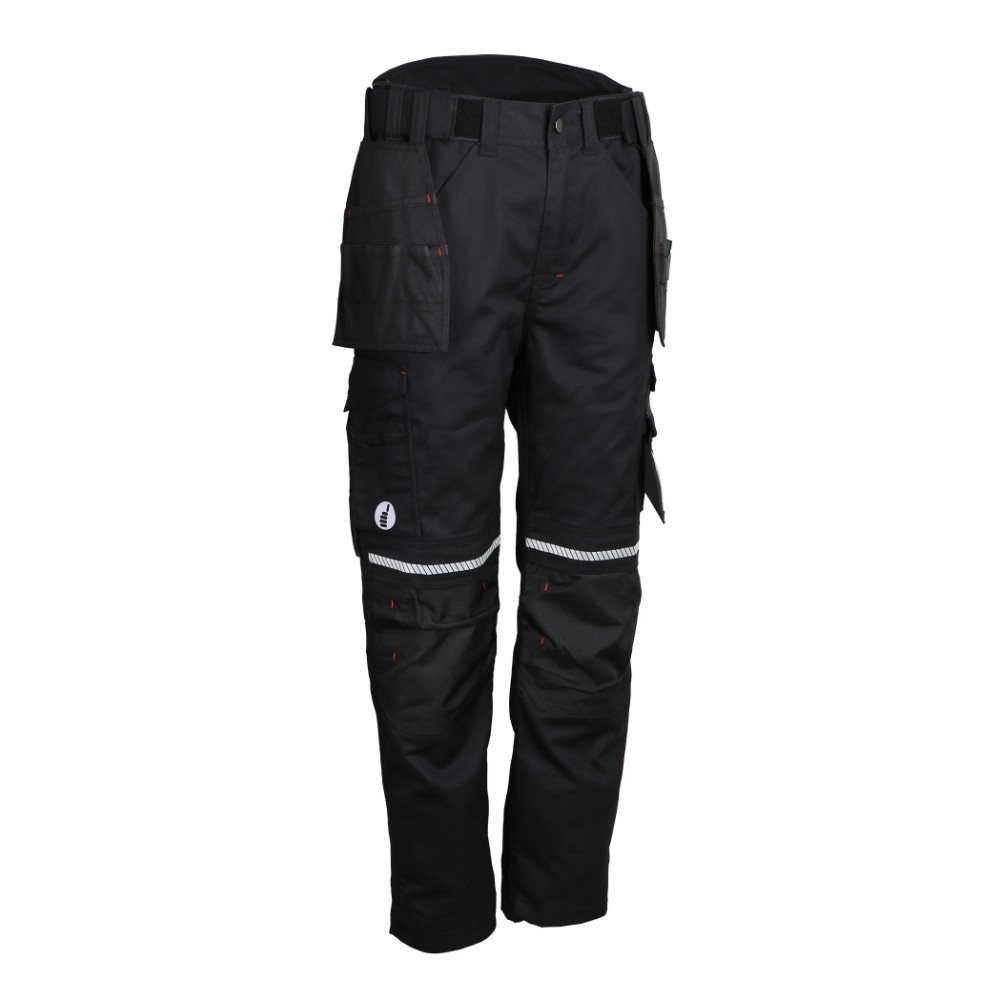 Pantalon de travail multipoche noir/rouge – Singer PORTAC
