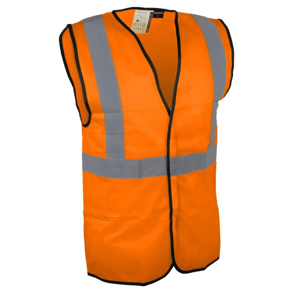 Gilet haute visibilité 3 bandes orange – Singer VPLGILO