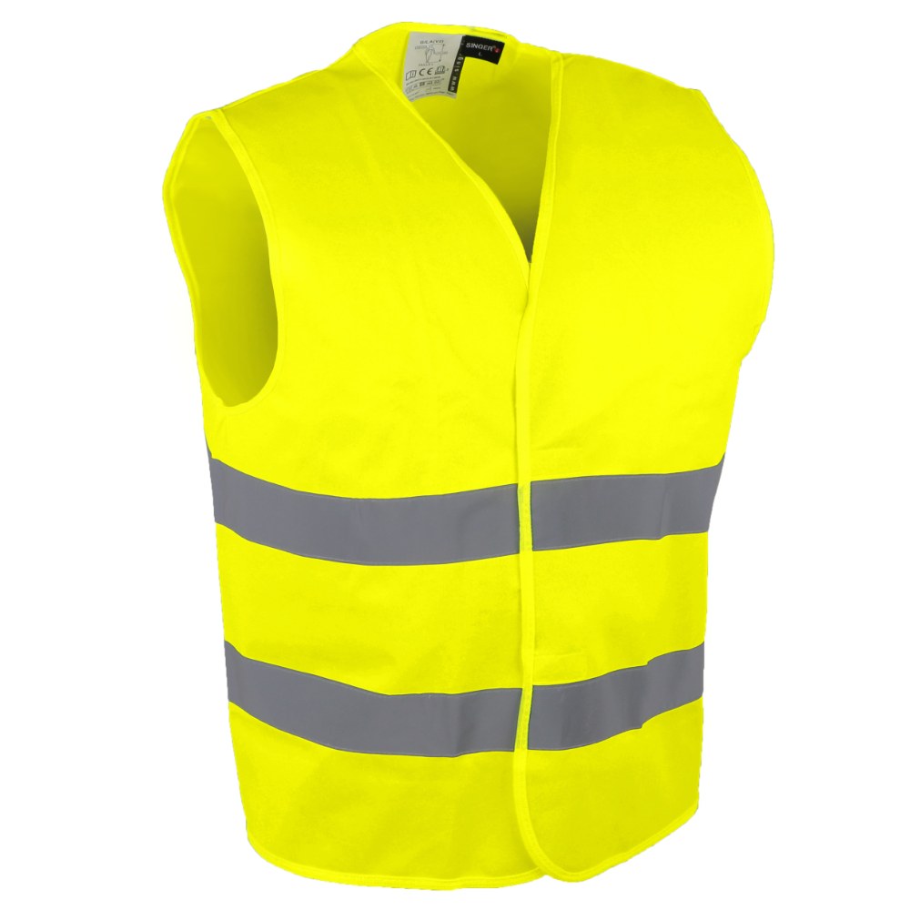 Gilet haute visibilité 2 bandes jaune – Singer GILA