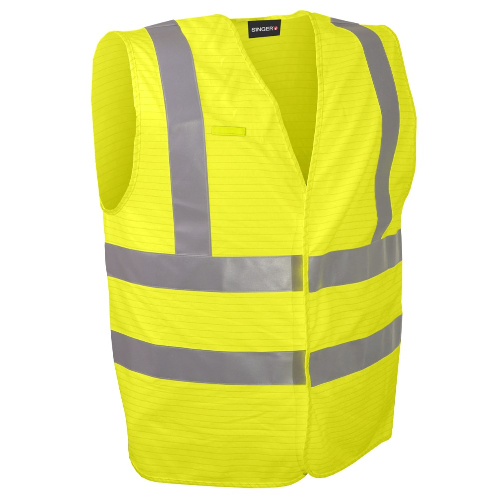 Gilet haute visibilité multirisque antistatique jaune – Singer GILMRJ