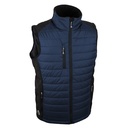 Gilet matelassé ripstop et softshell noir/marine – Singer GALMER