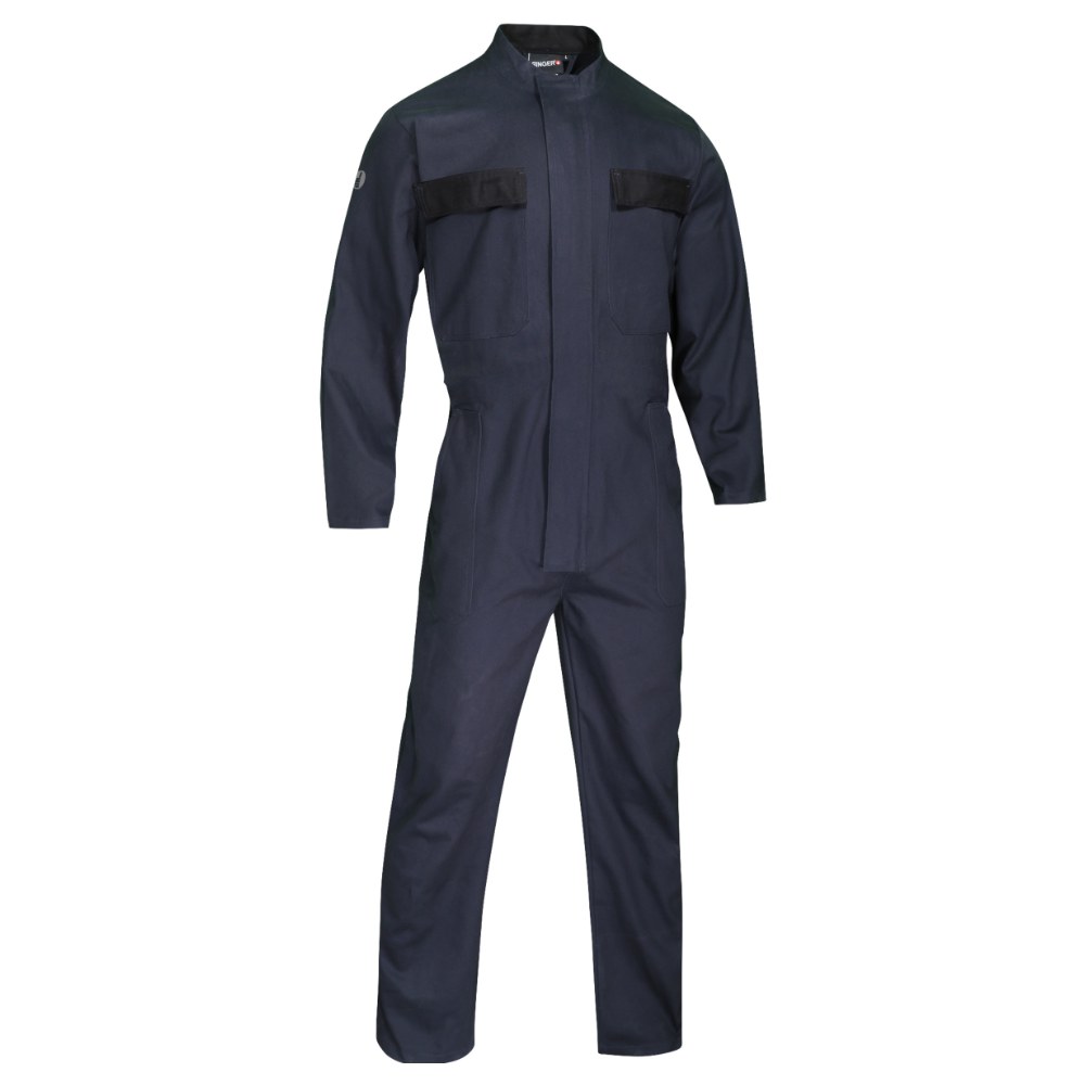 Combinaison de travail 100 % coton bleu encre/noir – Singer CAEN