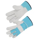 Gant type "docker", paume croûte de bovin bleu (lot de 10 paires) – Singer 501S