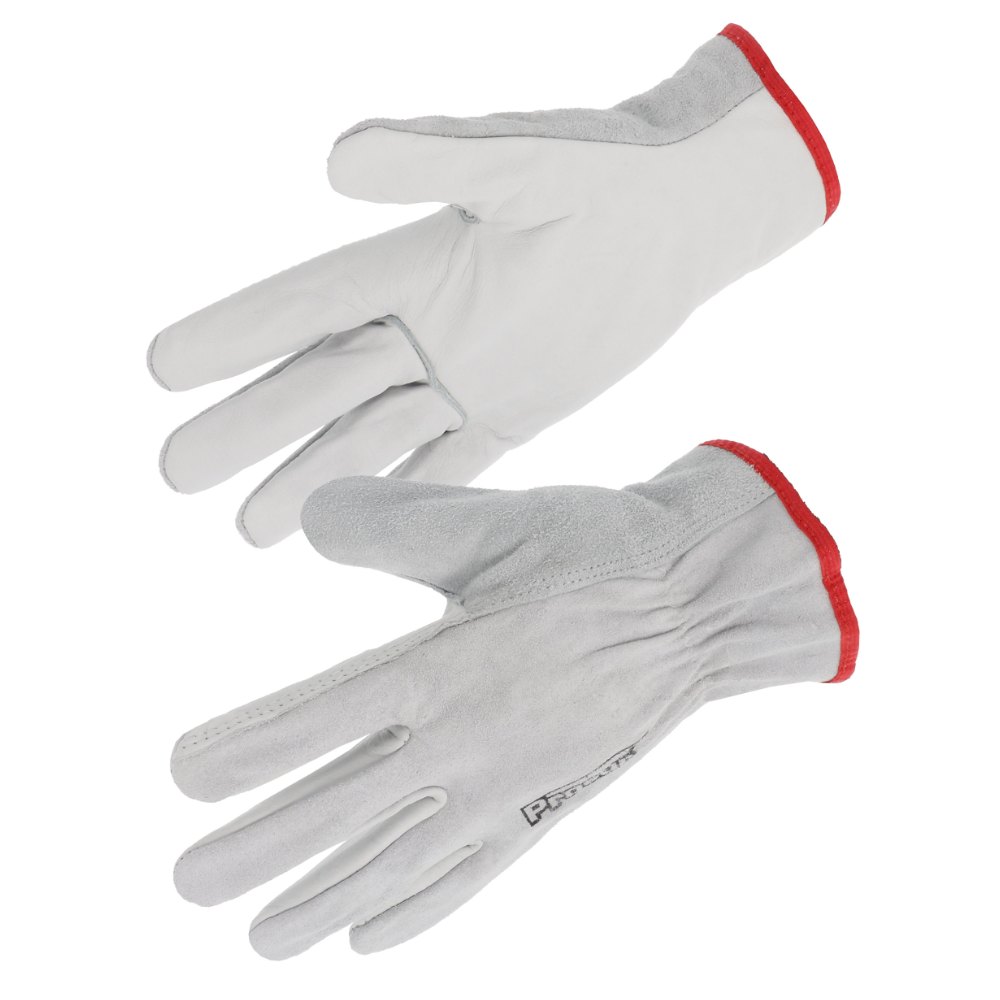 Gant paume fleur de bovin, dos croûte (lot de 10 paires) – Singer 50FC