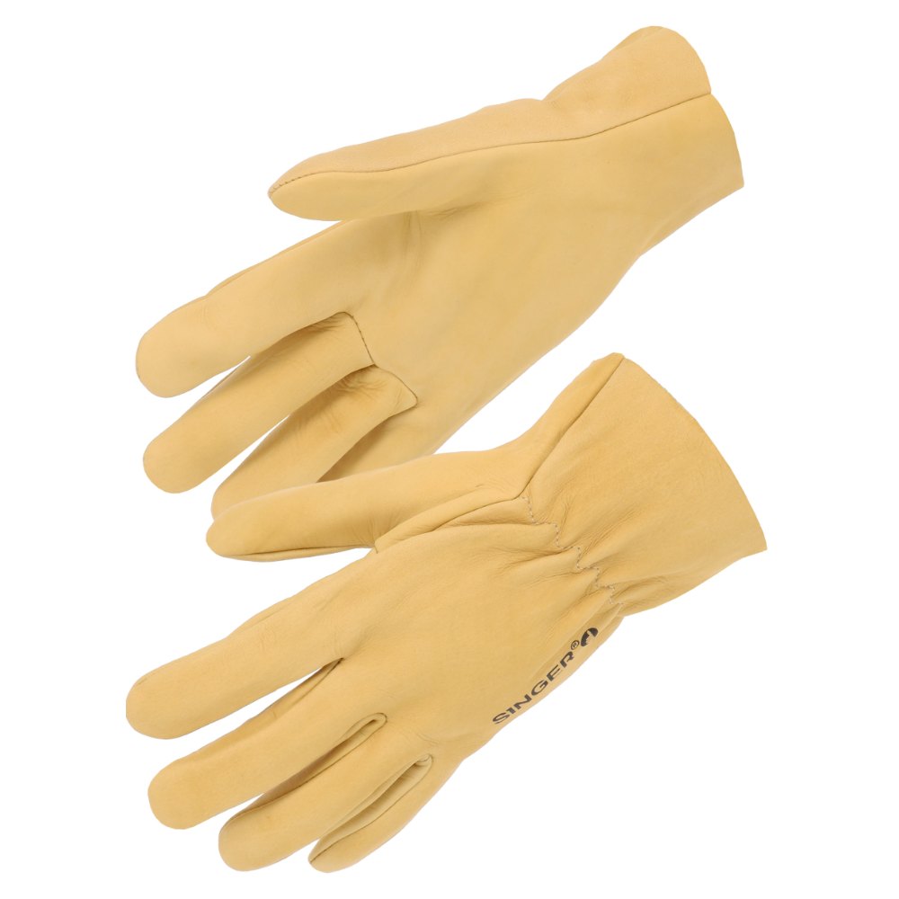 Gant tout fleur de bovin, hydrofuge beige (lot de 10 paires) – Singer 50GHB
