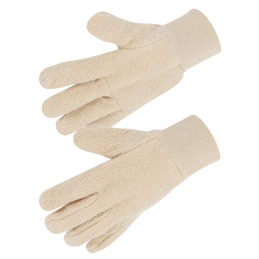 Gant coton bouclette moyenne, poignet tricot (lot de 10 paires) – Singer 700BM