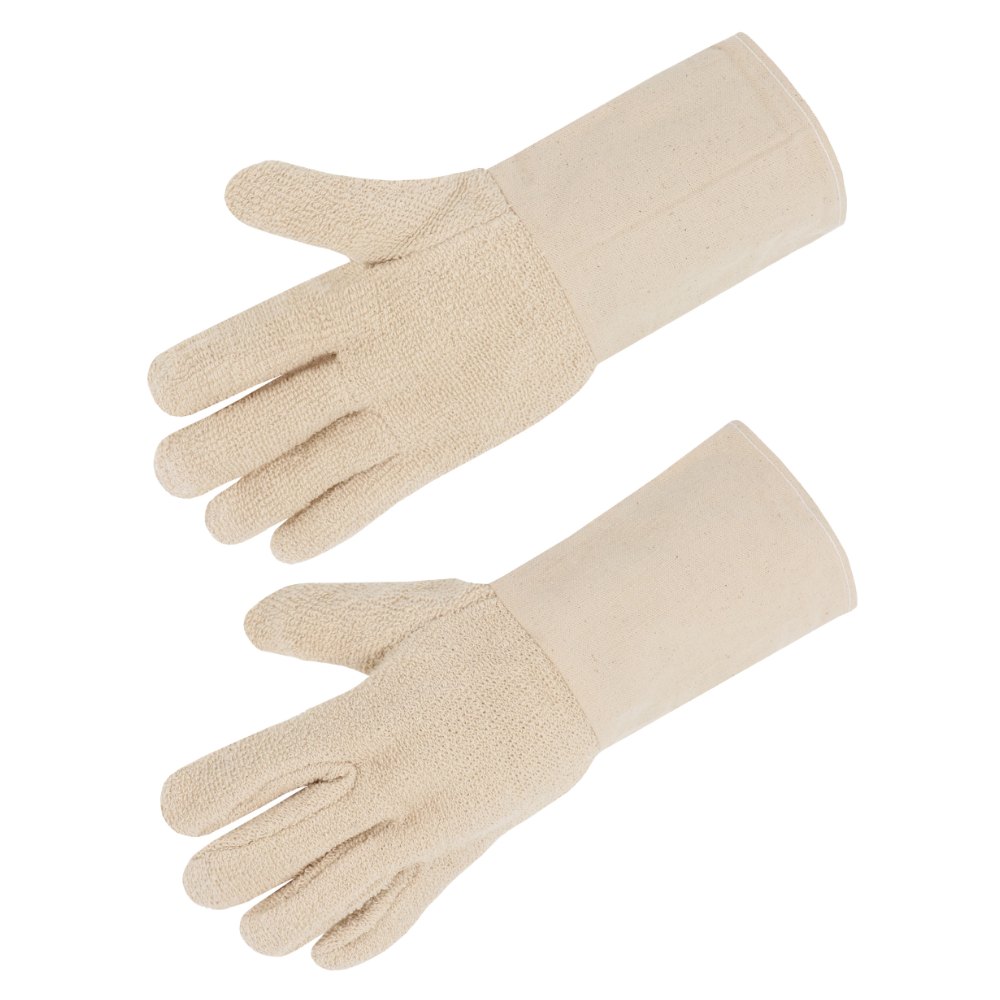 Gant coton bouclette moyenne, manchette toile de 15 cm (lot de 10 paires) – Singer 700BM15T