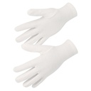 Gant coton interlock blanchi, ourlet (lot de 10 paires) – Singer JB10010