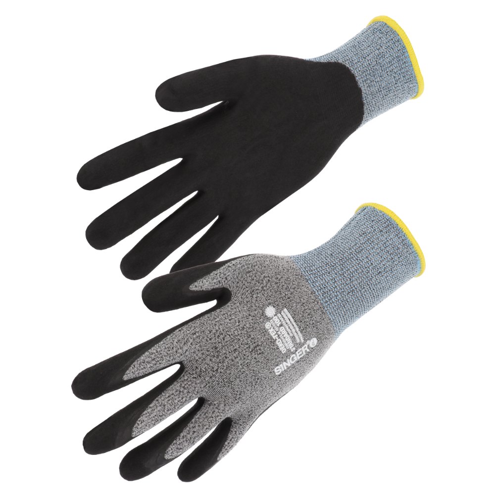 Gant nitrile mousse, sans picots (lot de 10 paires) – Singer NYMFIT03