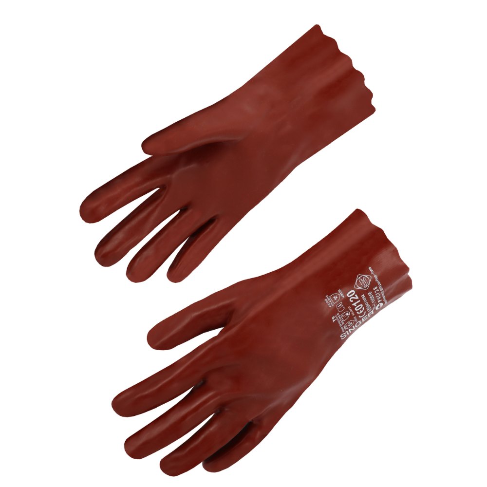 Gant chimique PVC simple enduction 270 mm, type A (lot de 10 paires) – Singer PVC728