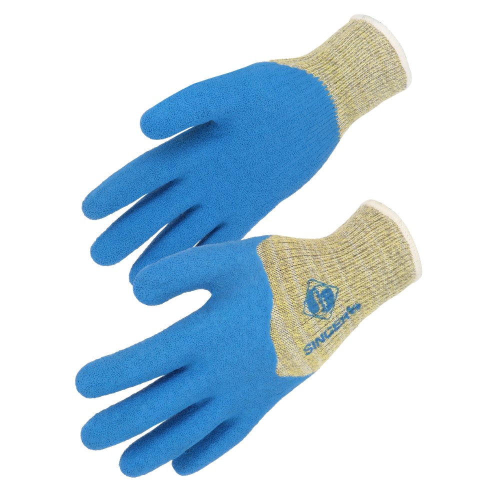 Gant anti-coupure E aramide et fil acier, enduit latex 3/4 (lot de 10 paires) – Singer TKV345