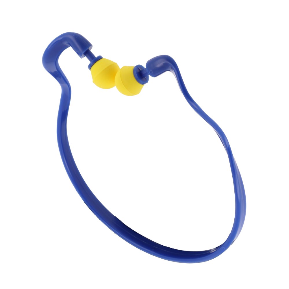 Bouchons d'oreille en polyuréthane avec arceau bleu / jaune – Singer 15BA29