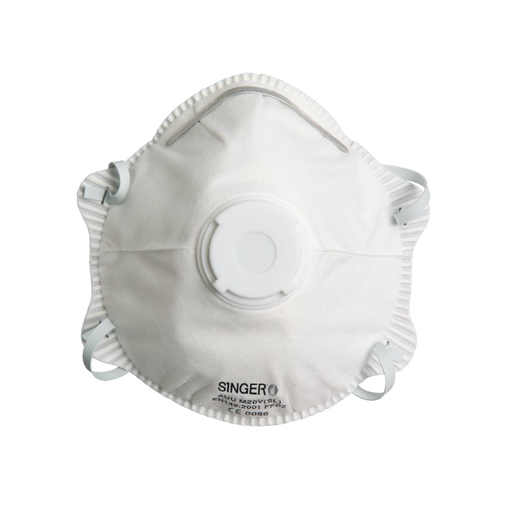 Demi-masque classique, valve FFP2 (boîte de 10 pièces) – Singer AUUM20VSL