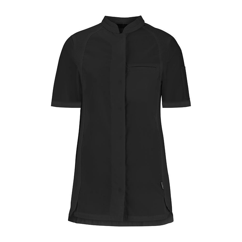 Veste de cuisine femme manches courtes Pepper empiècements maille