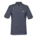Veste de cuisine homme en jean manches courtes Bièvre