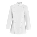 Veste de cuisine femme manches longues Platine