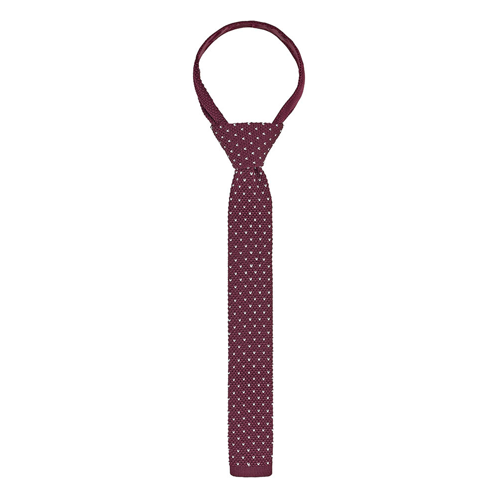 Cravate tricot Bolivar bordeaux