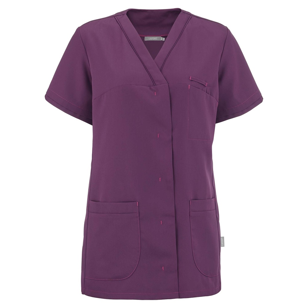 Tunique médicale femme cintrée Alexandra prune
