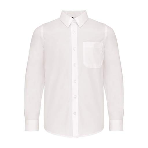 Chemise popeline manches longues enfant