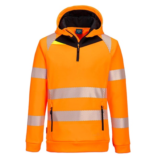 Sweat à capuche haute visibilité col zippé DX4 – Portwest DX482