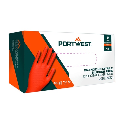 Gants jetables nitrile 0,18 mm – boîte de 100 – Portwest A930