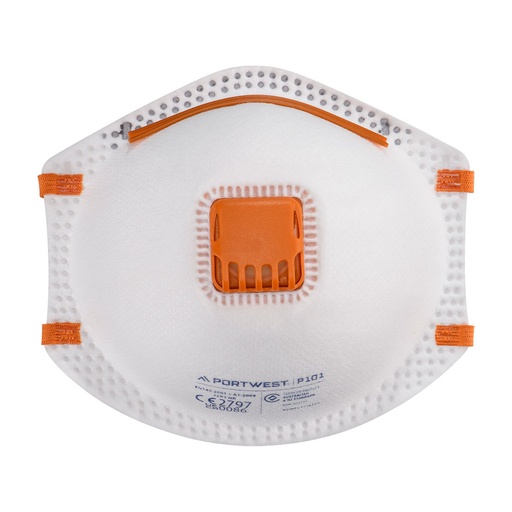 [PW-P101WHRTU] Masque FFP1 à valve – boîte de 10 – Portwest P101